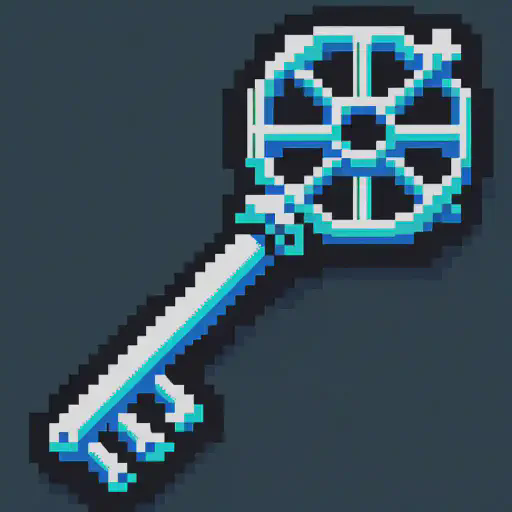 The Master Key of Thievery in retro gaming inspired style