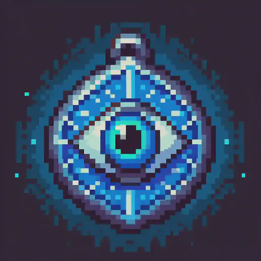 The Eye of the Aethiopica in retro gaming inspired style