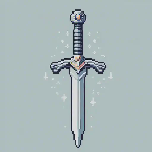 Excalibur in retro gaming inspired style