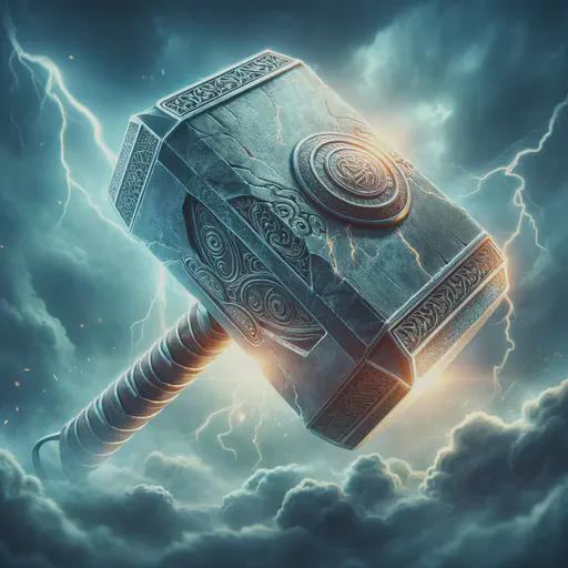 Mjollnir in fantasy movie style