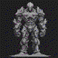 iron golem in retro gaming inspired style