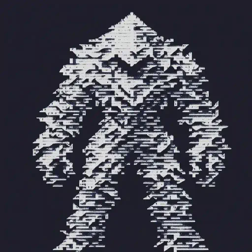 paper golem in retro gaming inspired style
