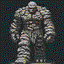 stone golem in retro gaming inspired style