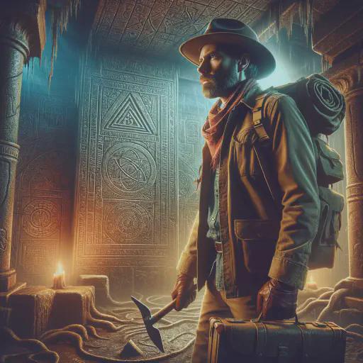 archeologist in fantasy movie style