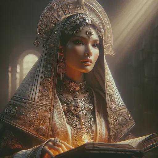 priestess in fantasy movie style