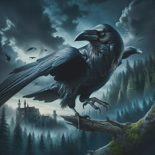 raven in fantasy movie style