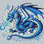 blue dragon in retro gaming inspired style