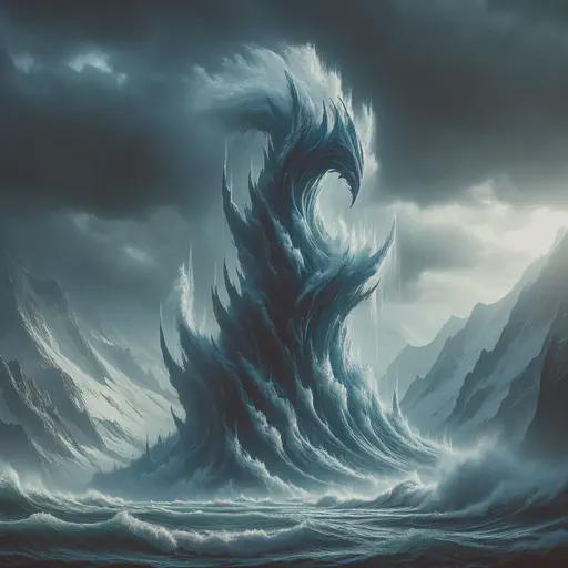 water elemental in fantasy movie style