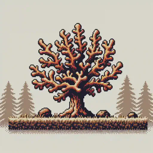lichen in retro gaming inspired style