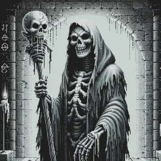 lich in retro gaming inspired style