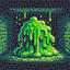 green slime in retro gaming inspired style