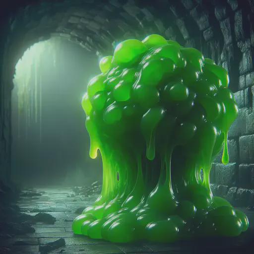 green slime in fantasy movie style