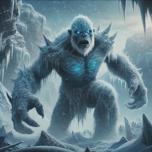 ice troll in fantasy movie style