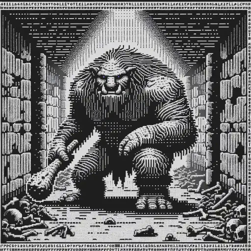 troll in retro gaming inspired style