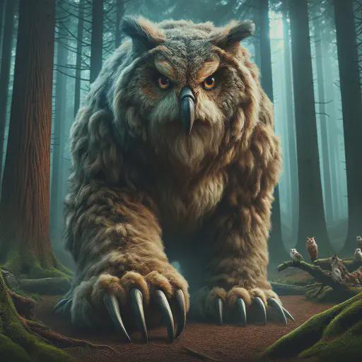 owlbear in fantasy movie style
