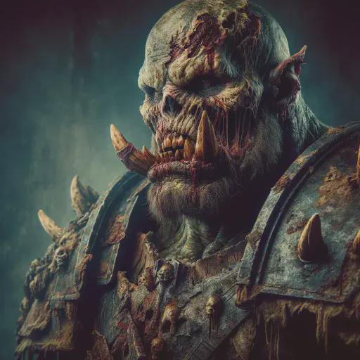 orc zombie in fantasy movie style