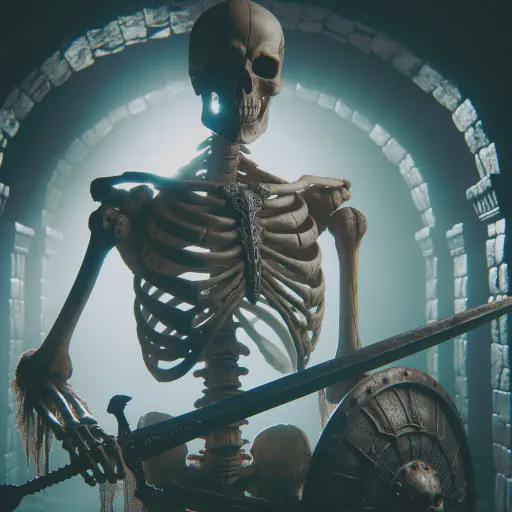 skeleton in fantasy movie style