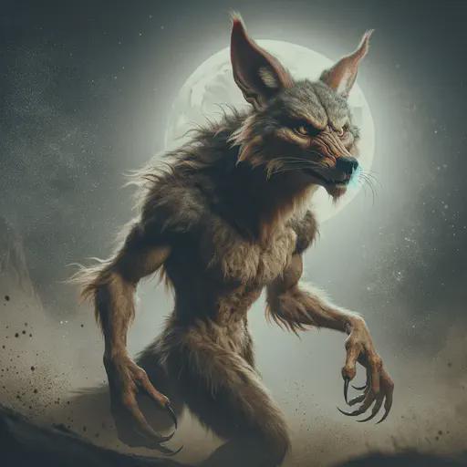 werejackal in fantasy movie style