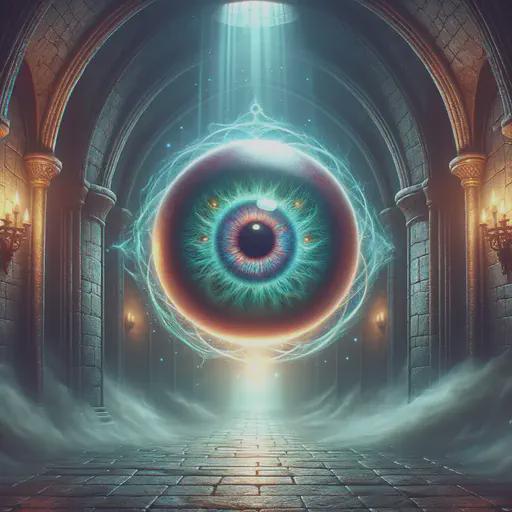 floating eye in fantasy movie style