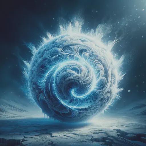 freezing sphere in fantasy movie style