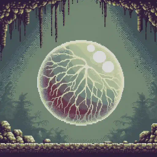 gas spore in retro gaming inspired style