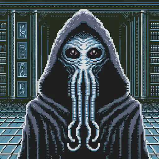 mind flayer in retro gaming inspired style