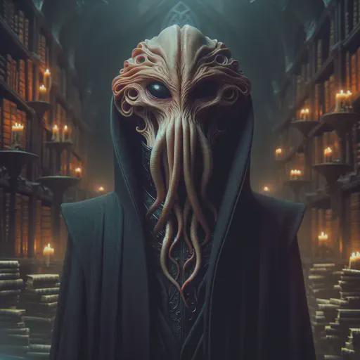 mind flayer in fantasy movie style