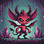 imp in retro gaming inspired style