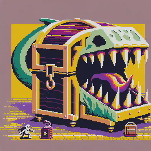 large mimic in retro gaming inspired style