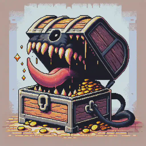 small mimic in retro gaming inspired style