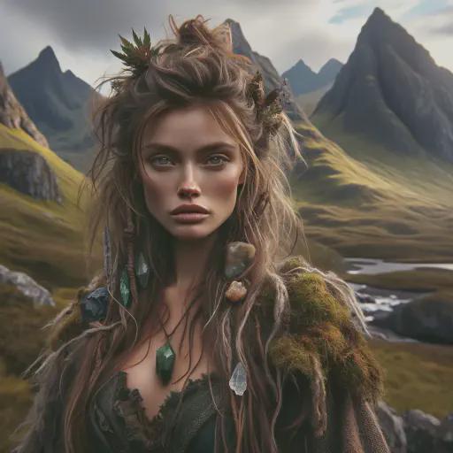 mountain nymph in fantasy movie style