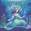 water nymph in retro gaming inspired style