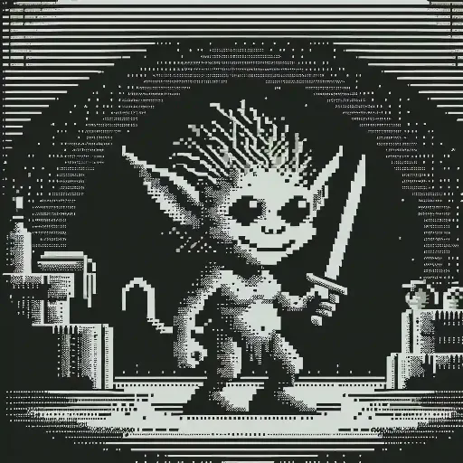 goblin in retro gaming inspired style