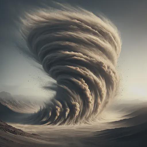 dust vortex in fantasy movie style