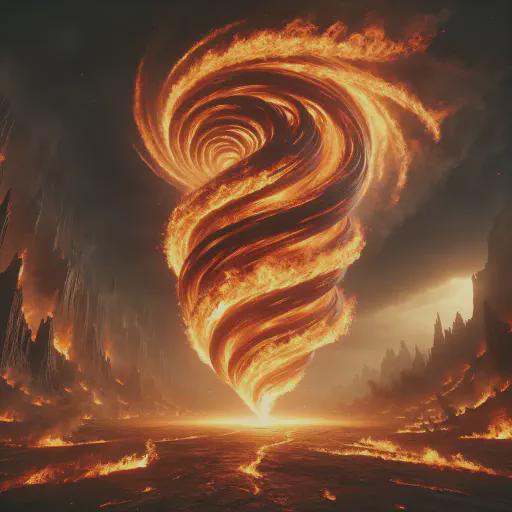 fire vortex in fantasy movie style