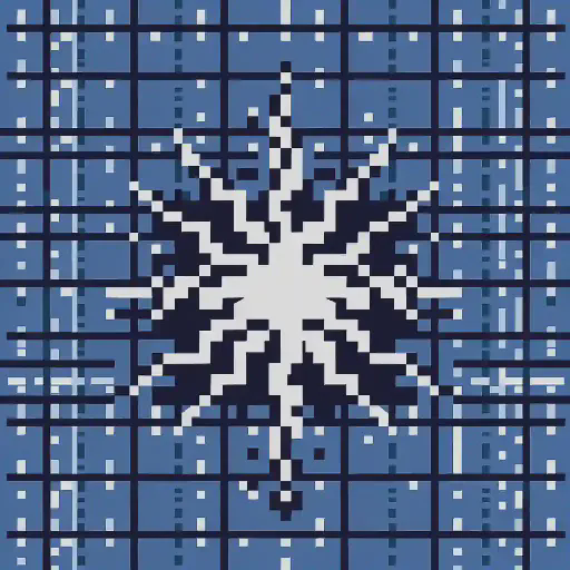 grid bug in retro gaming inspired style