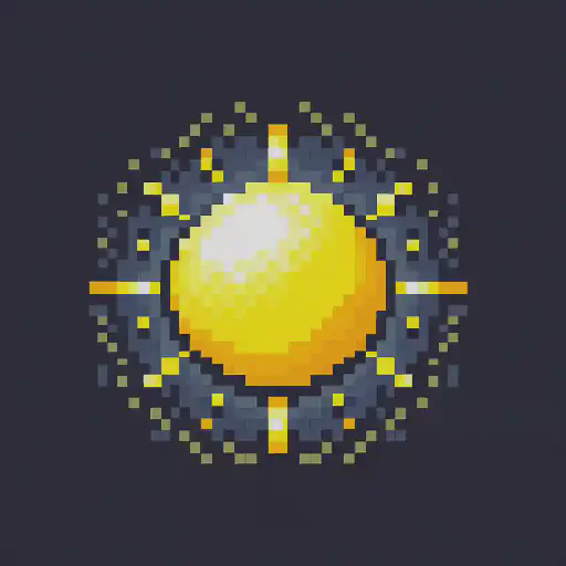yellow light in retro gaming inspired style